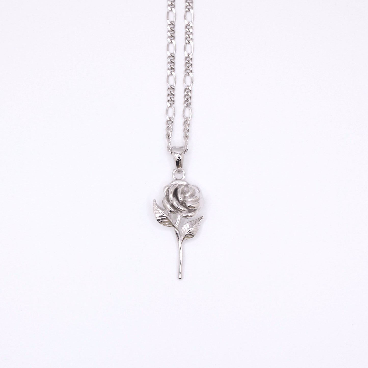 Sterling Silver Rose Pendant