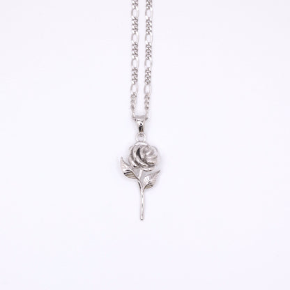 Sterling Silver Rose Pendant