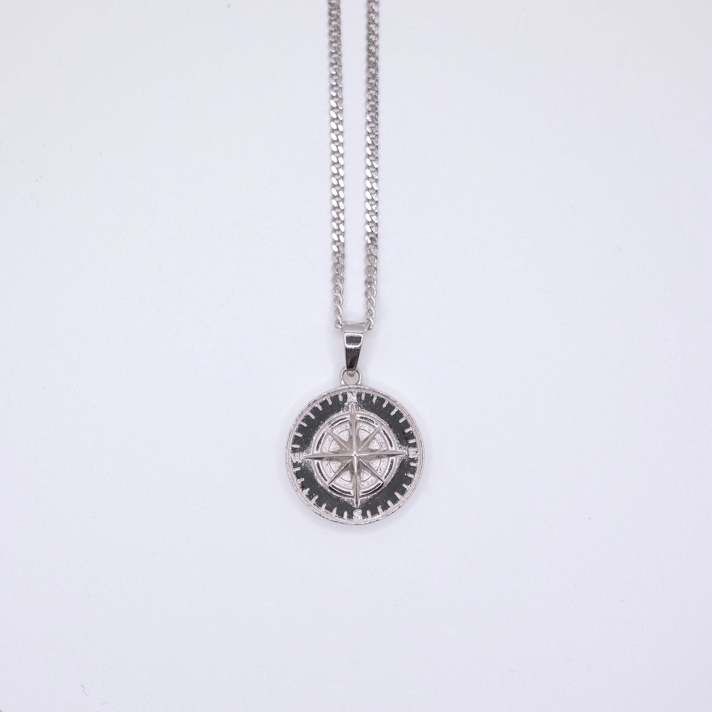 Sterling Silver Compass Pendant