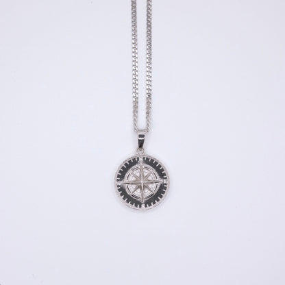 Sterling Silver Compass Pendant