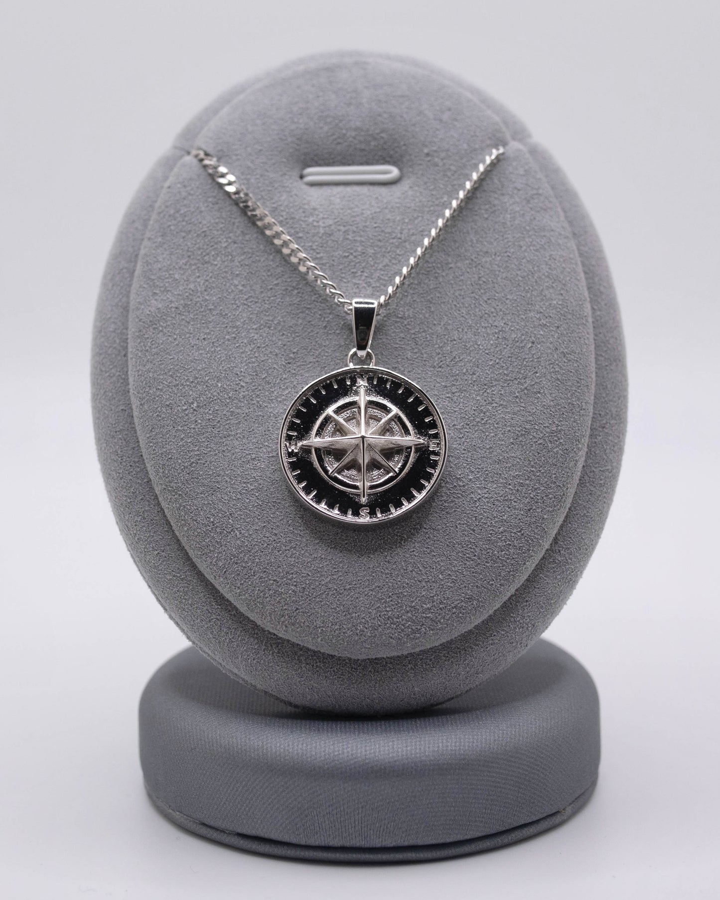 Sterling Silver Compass Pendant