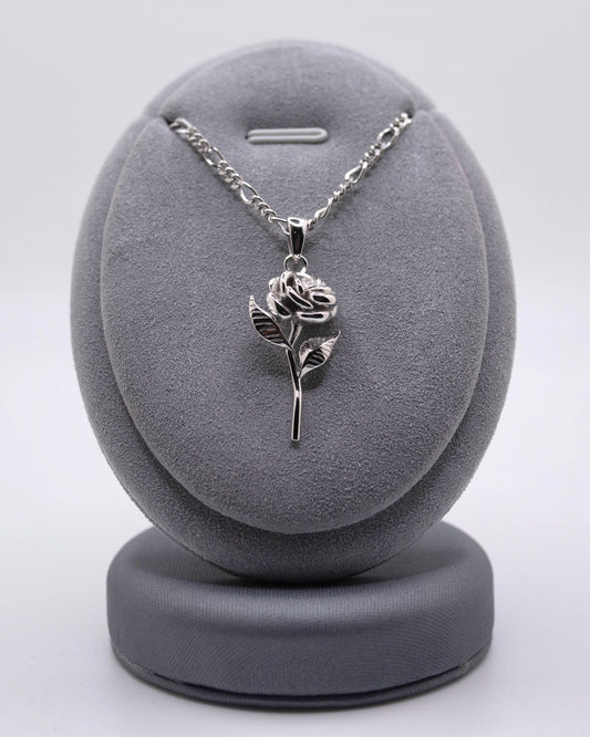 Sterling Silver Rose Pendant