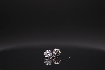 1.52ctw Lab Diamond Cluster Earrings in 14k Solid Gold